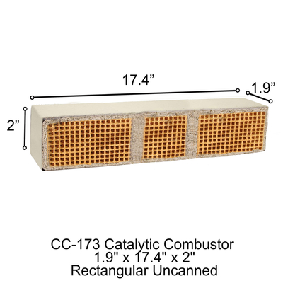 CC-173 Rectangular Uncanned 1.9 x 17.4 x 2 Inch Catalytic Combustor