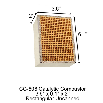 CC-506 Rectangular Uncanned 3.6" x 6.1" x 2" Catalytic Combustor