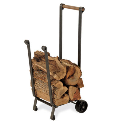 14″W x 40″H x 19″D Pilgrim Forged Iron Wood Cart