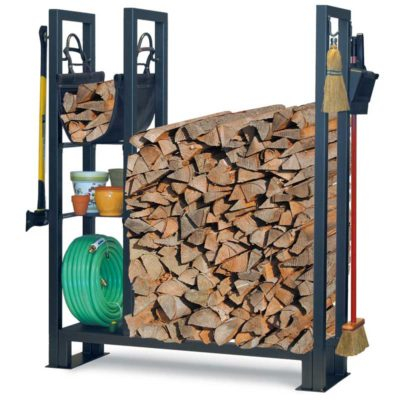 48.5″W x 60.25″H x 14″D Pilgrim Utility Outdoor Wood Rack With Shelves