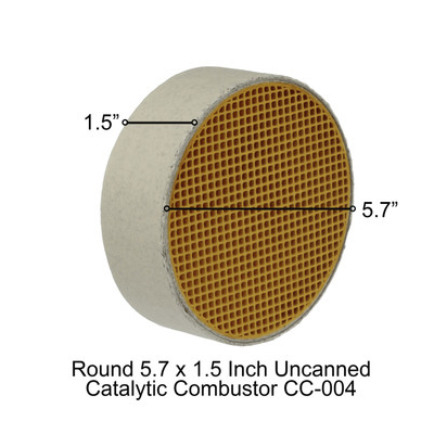 CC-004 Round Uncanned 5.7" x 1.5" Catalytic Stove Combustor for US Stove.