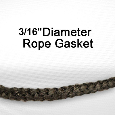 3/16 Inch Black Fiberglass Rope Gasket Sold By The Foot