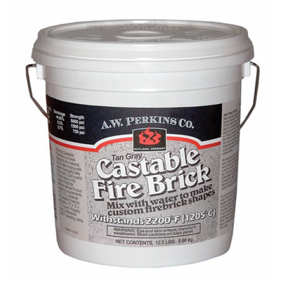 AW Perkins Castable Fire Brick Refractory Cement - 12.5 lbs.