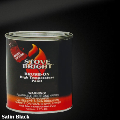 Stove Bright Satin Black Brush On High Temperature Paint