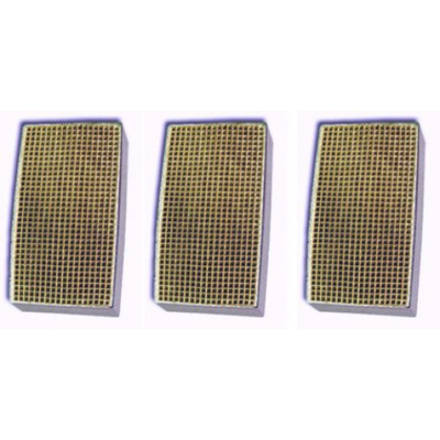 2 x 7 x 2 Inch Rectangular Canned Catalytic Combustor CC-163 Set of Three