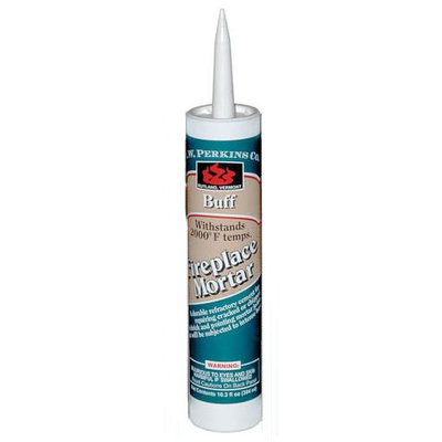 Buff fireplace mortar comes in a convenient caulking cartridge!