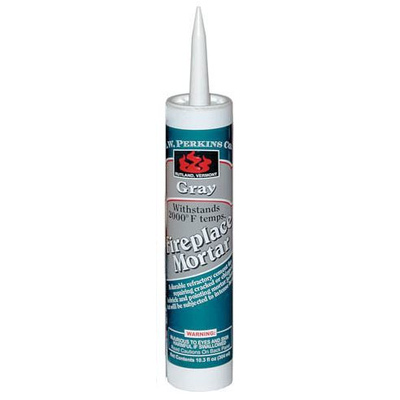 Our high temperature fireplace mortar is available in gray and comes in a caulking cartridge!