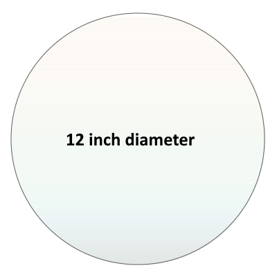 Pyroceram custom circular cut 12 inch ceramic glass
