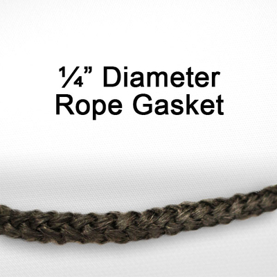 1/4 Inch Black Fiberglass Rope Gasket Sold By The Foot