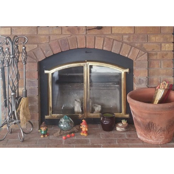 A11 pattern cut installed in a customer's fireplace doors!