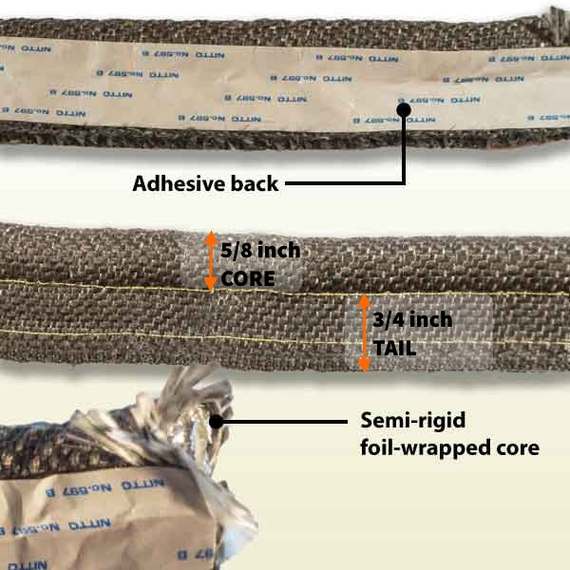 5/8" tadpole gasket with foil wrapped core
