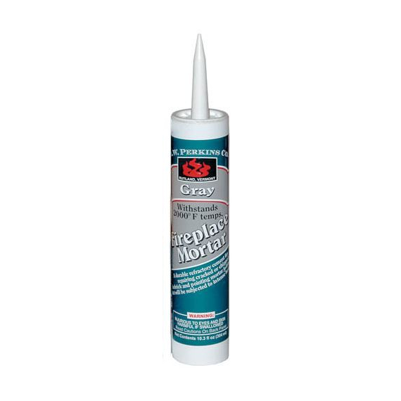 Our high temperature fireplace mortar is available in gray and comes in a caulking cartridge!