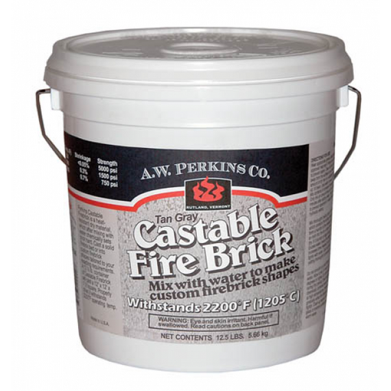 AW Perkins Castable Fire Brick Refractory Cement - 12.5 lbs.