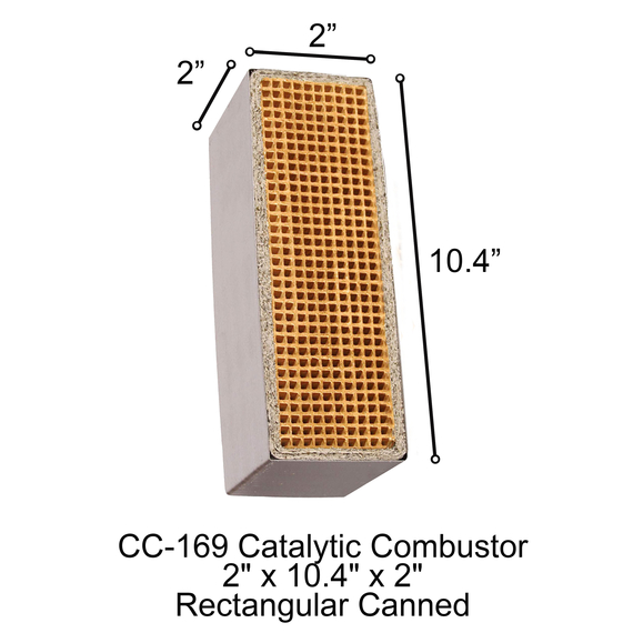 CC-169 Rectangular Canned Catalytic Combustor (2" x 10.4" x 2")