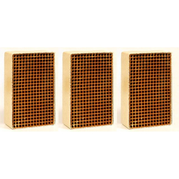 CC-217 Set of 3 Rectangular Uncanned Catalytic Combustor,  1.9 x 3.4 x 2 Inch