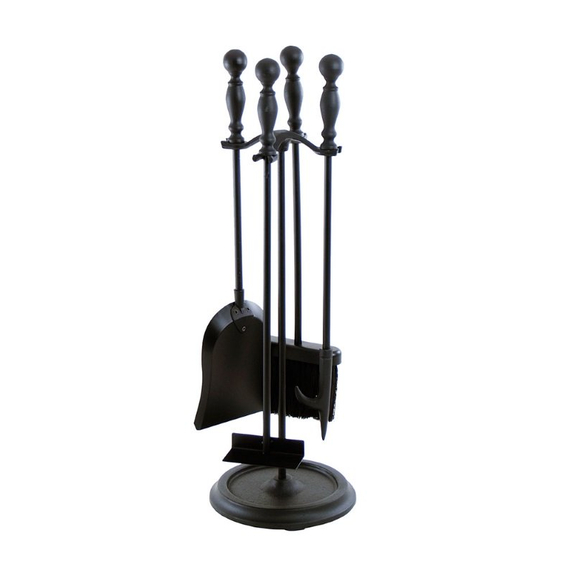 Minuteman Bolton Mini Fireplace Tool Set in Black