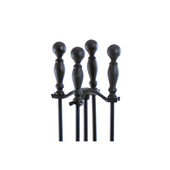 Minuteman Bolton Mini Fireplace Tool Set in Black ball style handles image