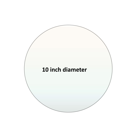 Pyroceram custom circular cut 10 inch ceramic glass