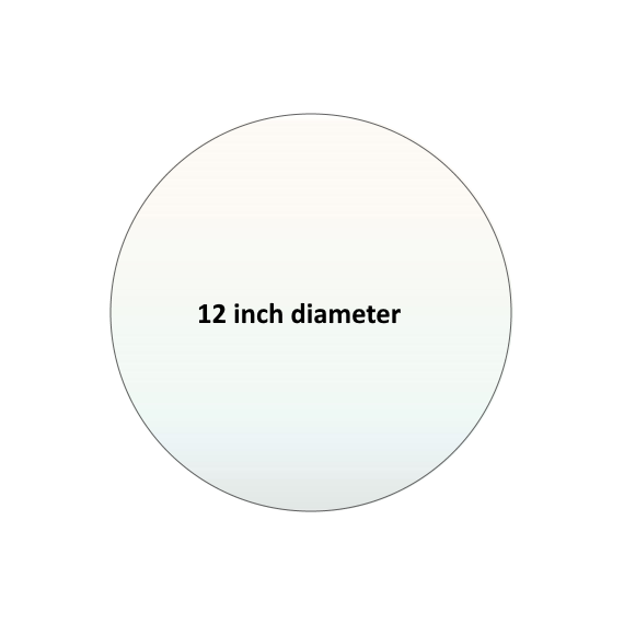Pyroceram custom circular cut 12 inch ceramic glass