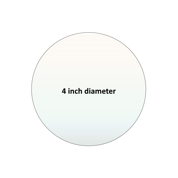 Pyroceram custom circular cut 4 inch ceramic glass