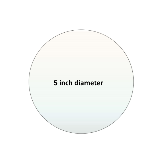 Pyroceram custom circular cut 5 inch ceramic glass