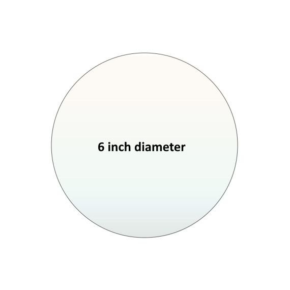 Pyroceram custom circular cut 6 inch ceramic glass