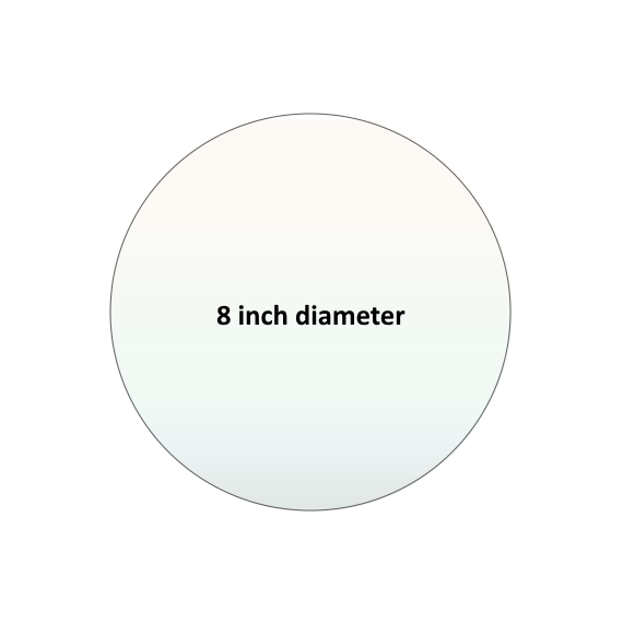 Pyroceram custom circular cut 8 inch ceramic glass