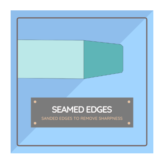 Seamed Edge Tempered Glass