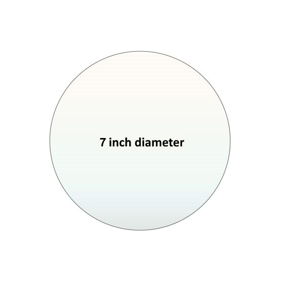 Pyroceram custom circular cut 7 inch ceramic glass