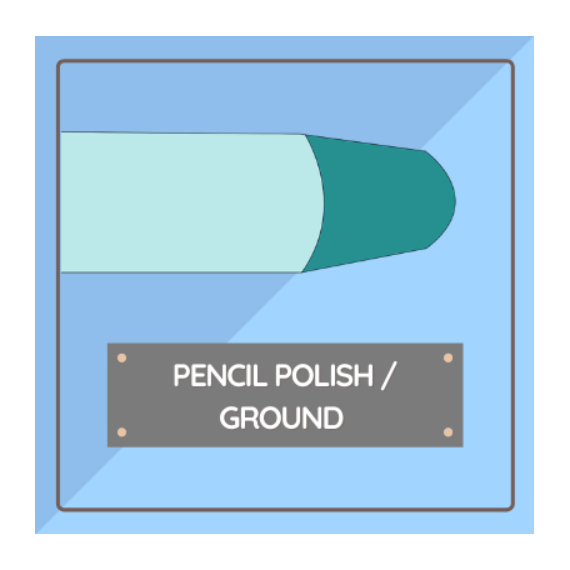 Pencil Polished Edge Tempered Glass