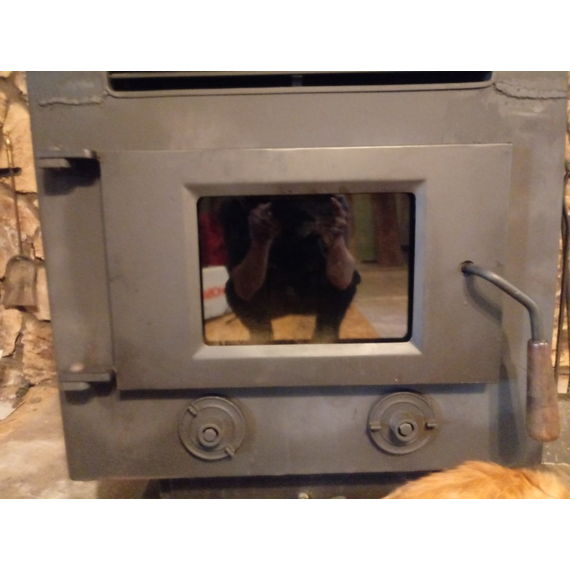 Customer photo - rectangular cut pyroceram ceramic glass window