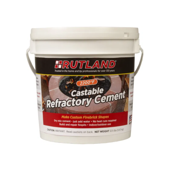 Rutland Castable Fire Brick Refractory Cement - 12-1/2lbs