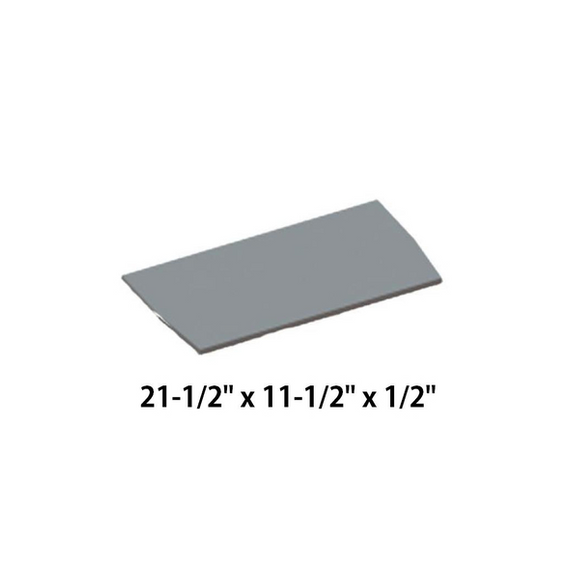 This Hearthstones Homestead 8570F Wood Stove Baffle Board 21.5" x 11.5" x 0.5" is for a wood stove replacement part.