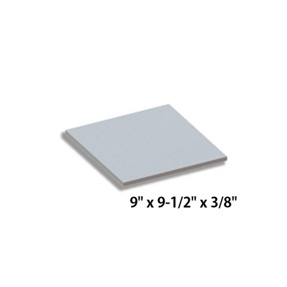 This Hearthstones Phoenix 8612 Wood Stove Baffle Board 9" x 9.5" x 0.375" is for a wood stove replacement part.