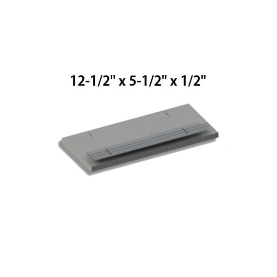 This Hearthstones Tribute 8040 Wood Stove Baffle Board 12.5" x 5.5" x 0.5" is for a wood stove replacement part.