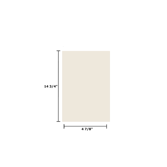 4 7/8" x 14 3/4" Ceramic Glass