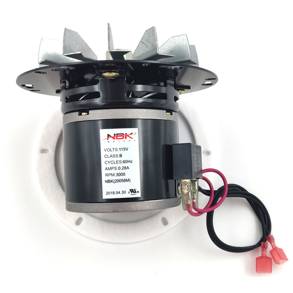 This wood stove motor is equivalent to Fasco 250-00527 Stove Motor Insert Only 20058M.