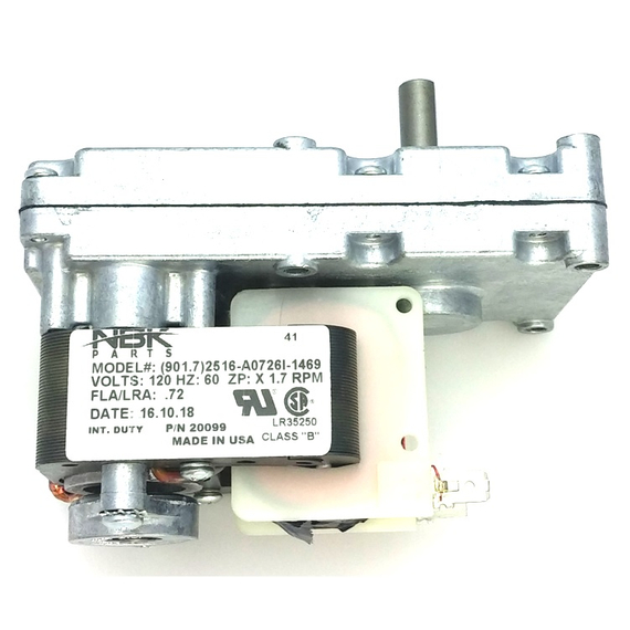 This auger motor is equivalent to Drolet/44106 Pellet Stove Auger Motor 20099.