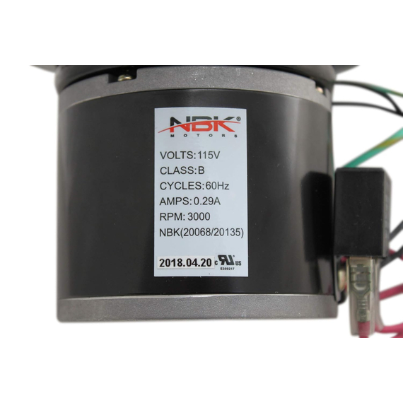 Whitfield/12156009 Exhaust Blower Motor 20135 Specifications