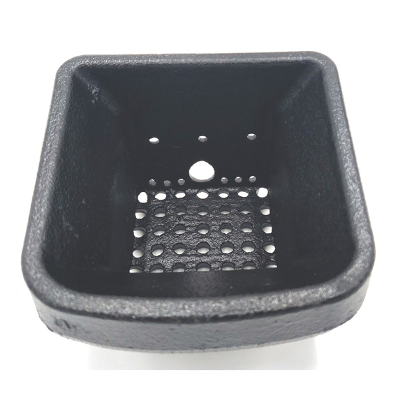 This burn pot is equivalent to Ravelli/070-07-001N Cast Iron Stove Burn Pot 20473.