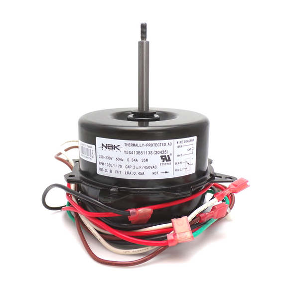 This condenser motor is equivalent to Amana/0131P00025 Condenser Motor - 20425.