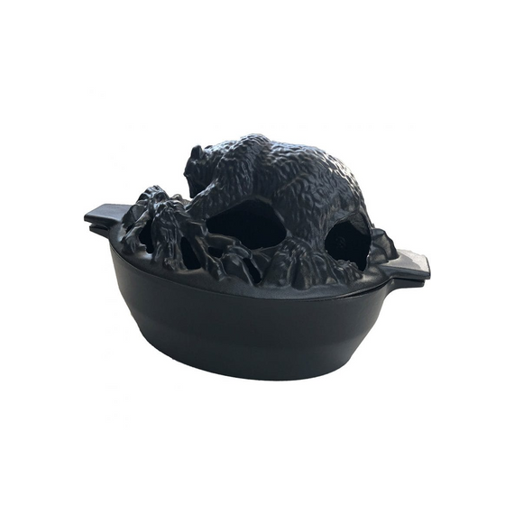 Bear Steamer 3QT Large Black Matte - 	13 × 8 × 7 Inch.