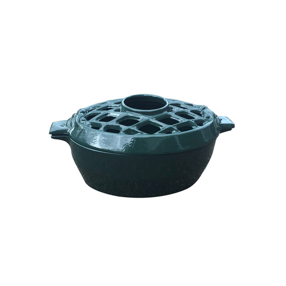 Forest Green Lattice 3QT Large Steamer - 13 × 8 × 6 Inch.