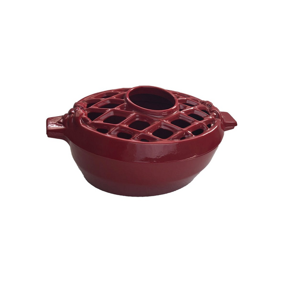 Apple Red Lattice 3QT Large Steamer - 13 × 8 × 6 Inch