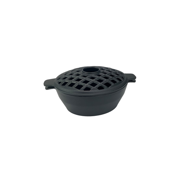 Lattice Black Matte 2QT Small Steamer - 10.25 × 6 × 5 Inch.