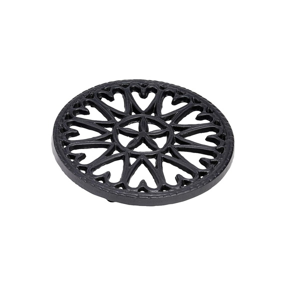 7" Sunburst Trivet With Blue Black Baked Enamel Finish
