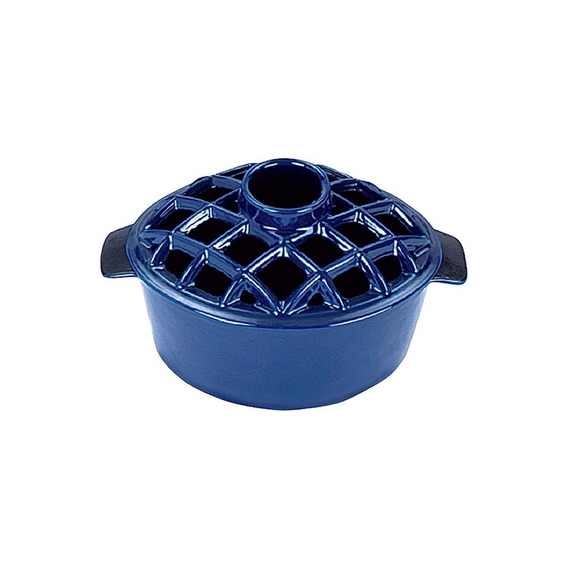 Minuteman Blue Lattice Top Steamer - 7.25 x 11 x 6.5 Inch.