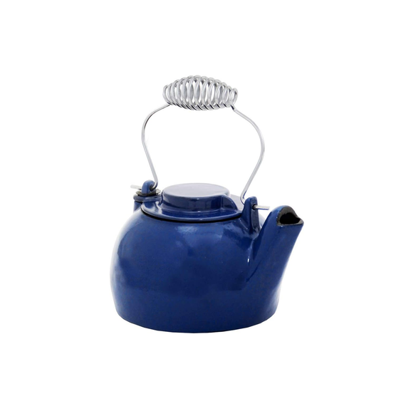 Blue Minuteman Cast Iron Humidifying Kettle 2.5 Quarts