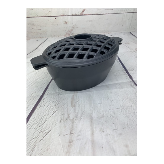 Porcelain coated cast iron Lattice Black Matte 2QT Small Steamer.