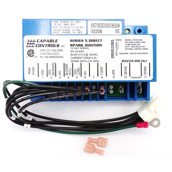 This Ignition Control is equivalent to Lennox/73K86 Ignition Control 24 VAC - 20257.